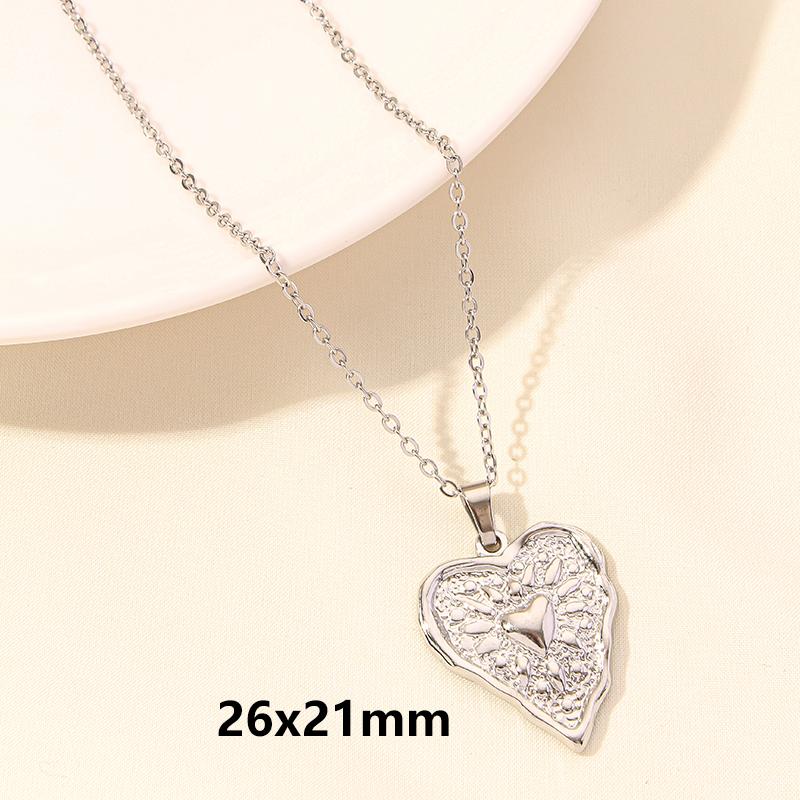 

Love Heart Locket Pendant Necklaces For Women Men Accessories Stainless Steel Necklace Link Chain Memory Jewelry Decoration Gift 50cm
