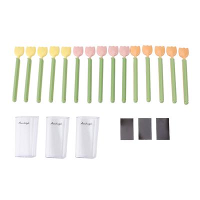 15pcs Tulip Magnet Sealing Clip Multi Functional Food Freshness Bag Clip with Storage Box for