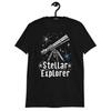 Stellar Explorer T-Shirt and Kids Shirt: Astronomy Telescope Graphic Tee