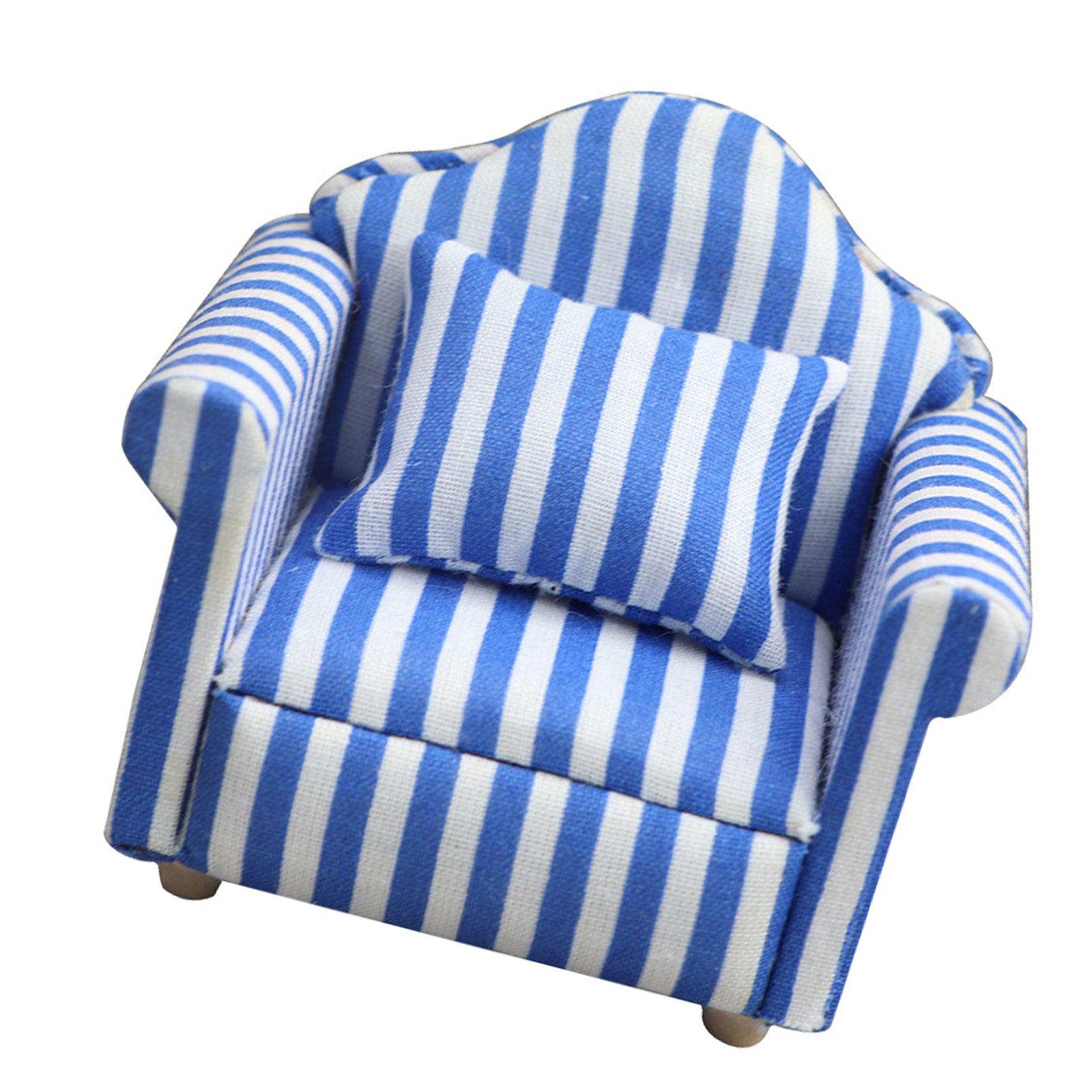 

Кукольные домики масштаба 1/12 Миниатюрный диван Мебель для ролевых игр для детей Модель мебели для кукольных домиков 3