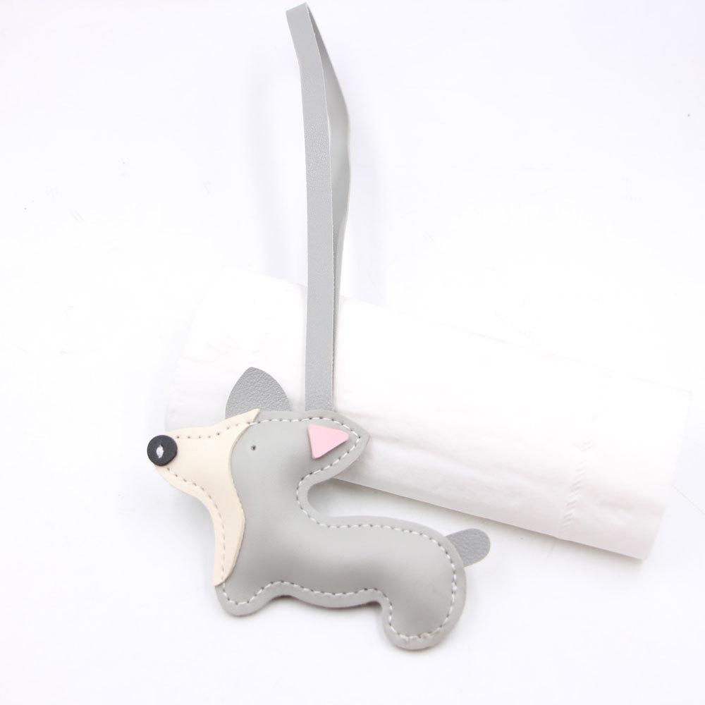 New Cute Multi-Layer Three-Dimensional Corgi Puppy Leather Fashion Luggage Pendant Cute Bag Charm