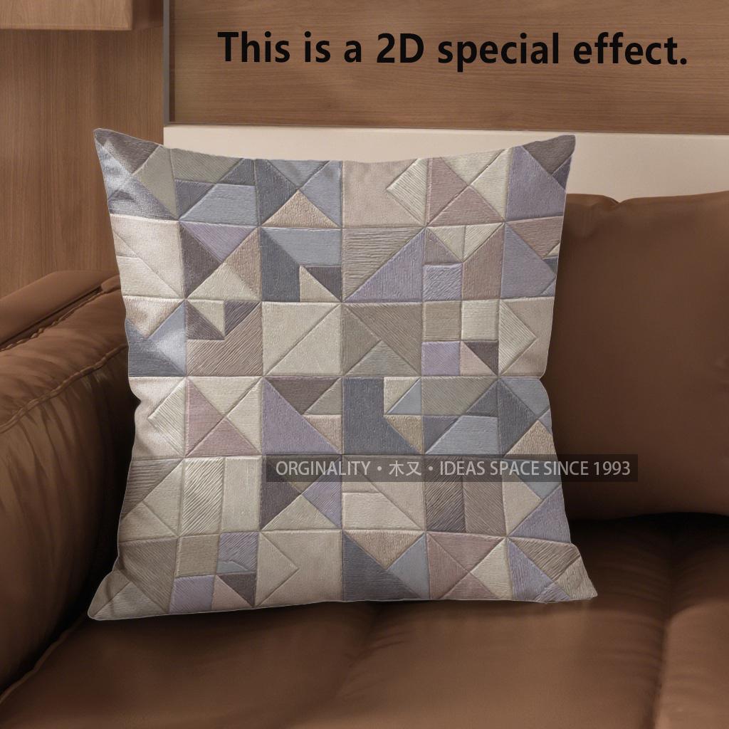 2D Geometric Pattern Decorative Throw Pillow Covers Pattern Cushion Cover Suitable For Sofa Bedroom Car Pillow Cover