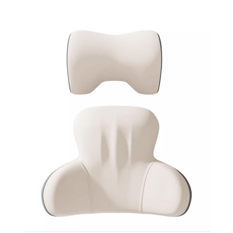 Compatible Headrest Neck Pillow & Lumbar Support Cushion for Lantu FREE, Taishan, Zhiyin, and Zhuiguang L Cars.