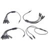 1 To 6/5/4/3 Port AUX Cable Headphones Adapters Cord for Headsets 4-Section