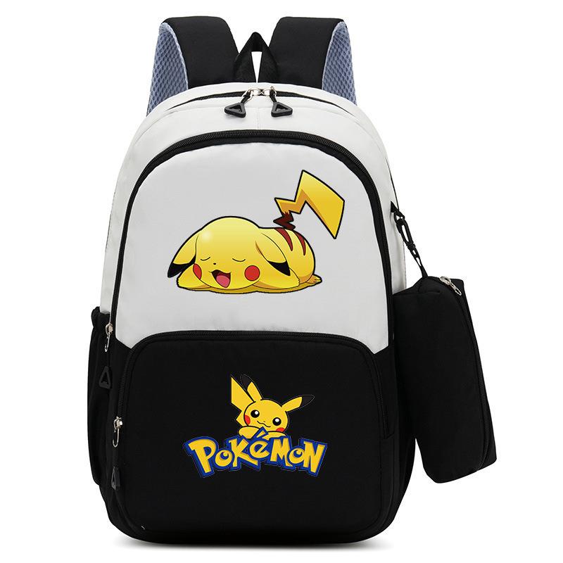 Pokemon Cartoon Printed Backpack Pencil Bag Elementary School Student Junior School Bag Backpack