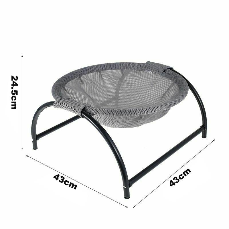 

Дышащий гамак из нержавеющей стали для домашних животных, питомник для кошек и собак, подвесная съемная верхняя сетка, кровать для отдыха для домашних животных 42*45*23cm серый