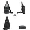 Men's Bag Chest Leather Trendy Shoulder Top Layer Cowhide Crossbody Soft Backpack Casual