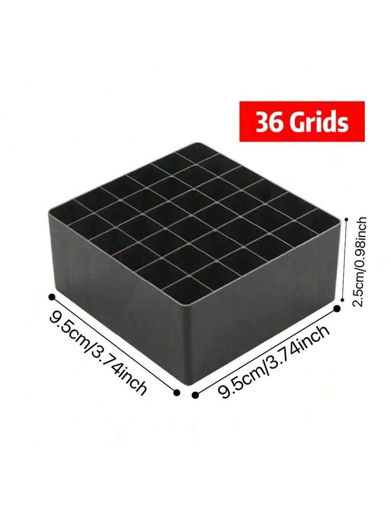 36-Grid Plastic Marker Pen Storage Tray - Empty Organizer Box for Art Supplies, Crafts & School Stationery