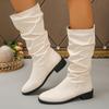 Fashion Heeled Women Elegant Fashion Long Boots 2025 Winter New Trends Woman Shoes Designer Classical Chelsea Mid Boots Dress Zapatillas
