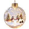 LED-beleuchtetes 3D-Pinguin-Schneekugel-Ornament Weihnachtsbaumschmuck Heim-Feiertagsdekoration