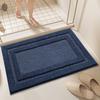 1pcs Bathroom Floor Mats Household Bathroom Entrance Solid Color Anti-slip Mats Bathroom Flocking Thickened Absorbent Carpets
