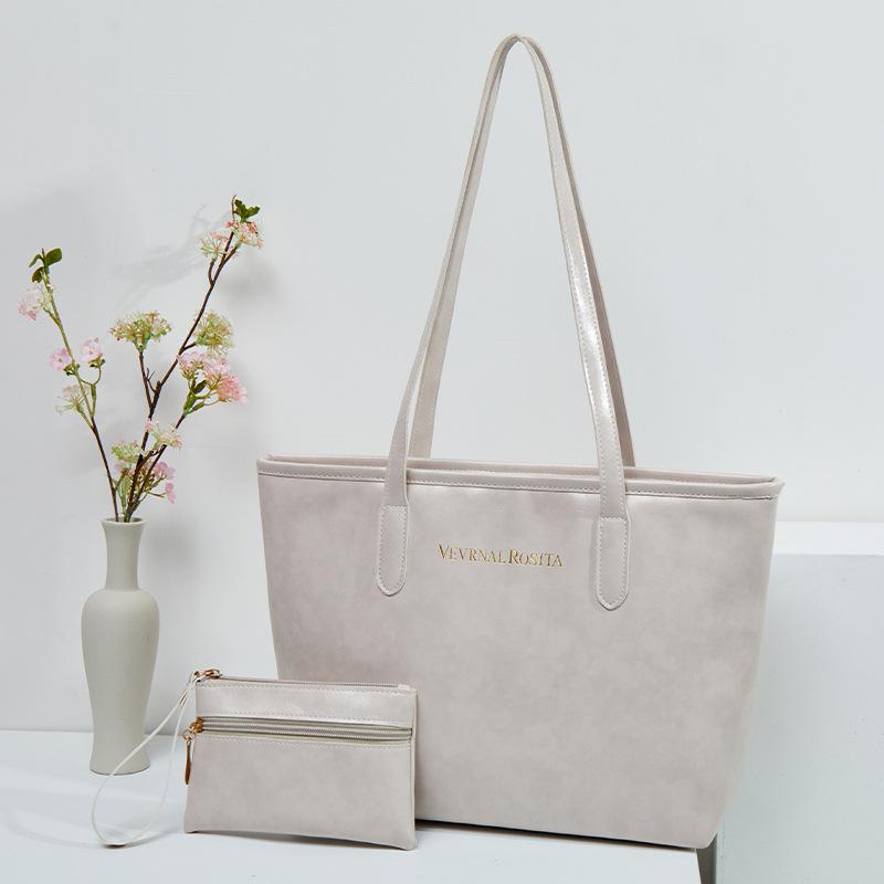 

Сумка-тоут, сумка-тоут, комплект из двух предметов, новая большая вместительная женская сумка через плечо, горячая распродажа, высококачественная сумка для покупок белый