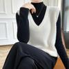 Women's Cashmere Vest Qinghe Cashmere 30% Cashmere 70% Wool Autumn and Winter Cashmere Vest Soft and Warm