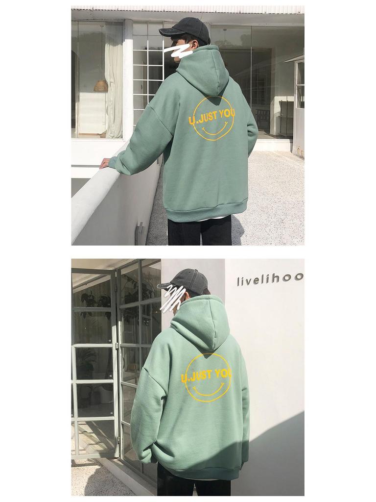 2022 Pánska trendy zamatová mikina s kapucňou v hongkonskom štýle - Jeseň/Zima, Veľká veľkosť, Unisex