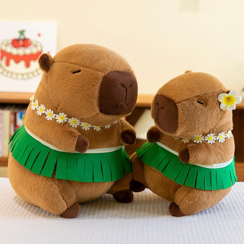 Beach Skirt Capybara Doll Doll  New Capybara Plush Toy Pillow Birthday Gift