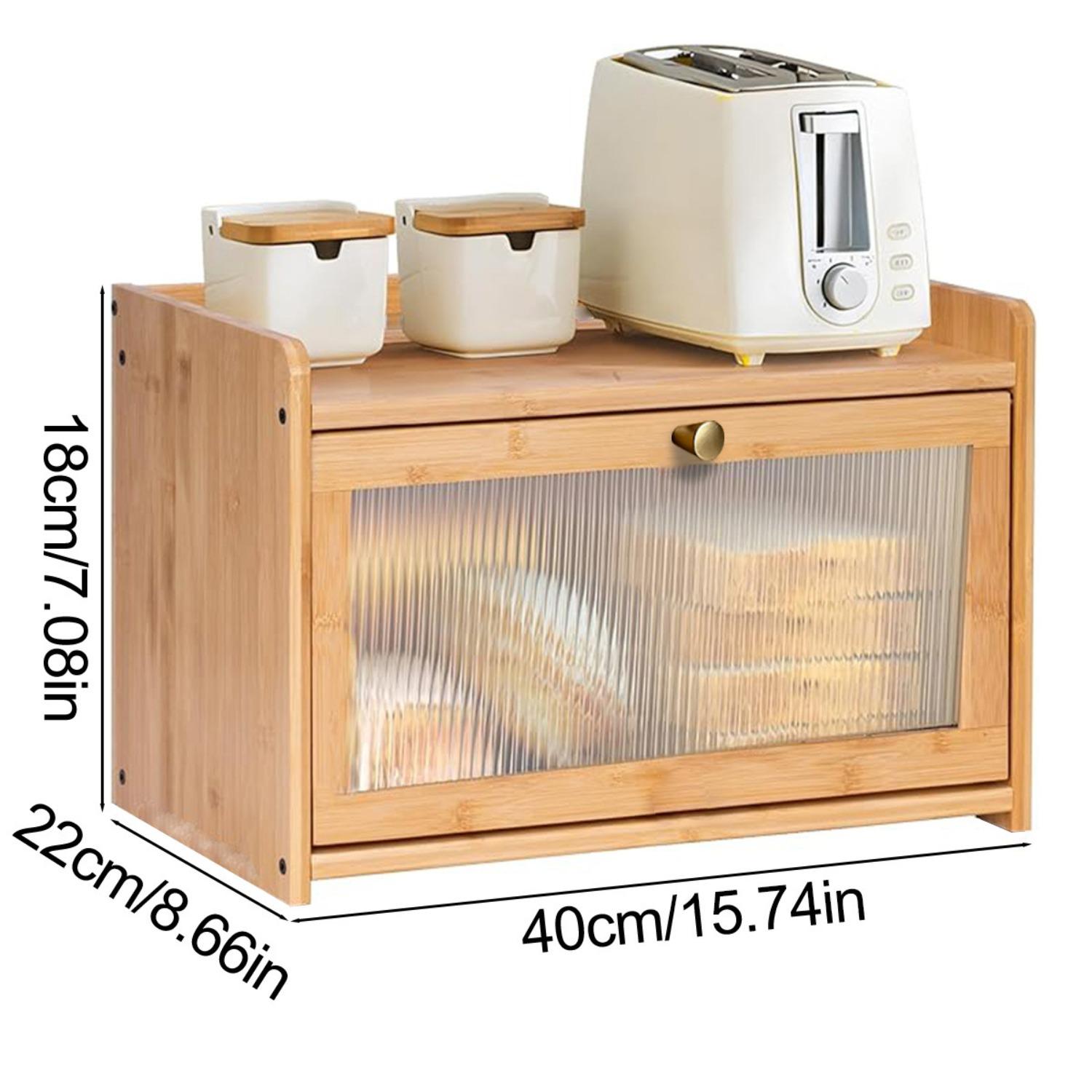 

Хлебница для столешницы, Винтажная деревянная настольная хлебница, Контейнер для хранения домашнего хлеба для заквасочного батона, Маленький фермерский уголок жёлтый