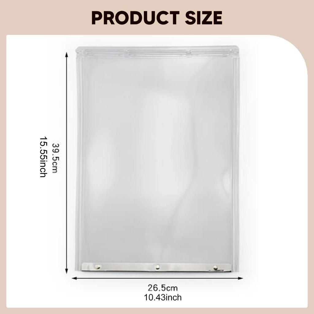 Dog Door Replacement Flap Windproof Flexible Magnetic Door Curtain with Screw Hole for Fix, Patio Slider Wall Entry Glass Panel