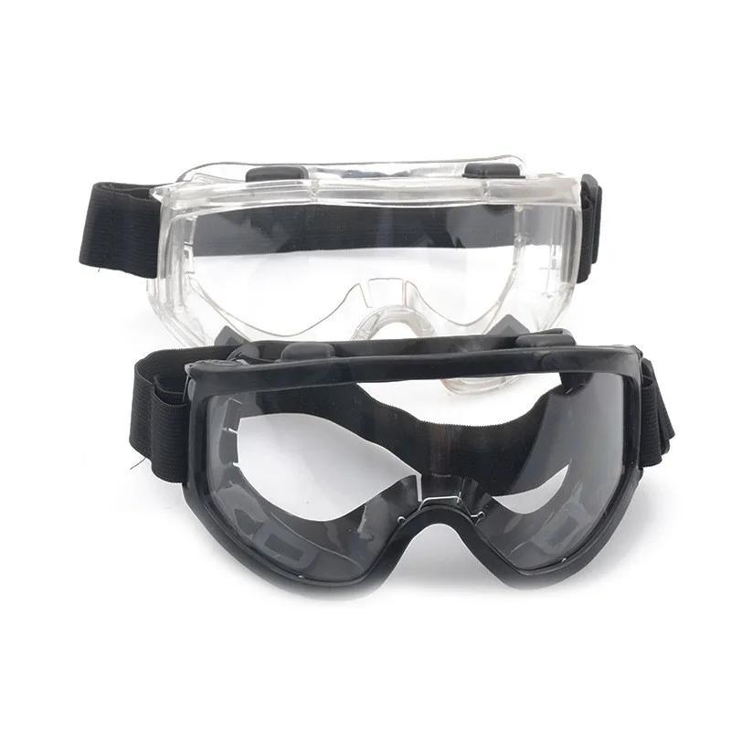 Large Frame Protective Goggles Anti Fog Transparent Black Anti Impact PC Lenses for Safety Work