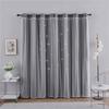 Double Layer Curtains with Star Cut-Outs Blackout Rod Pocket Drapes Projects Beautiful Starry Patterns Home Window Decor