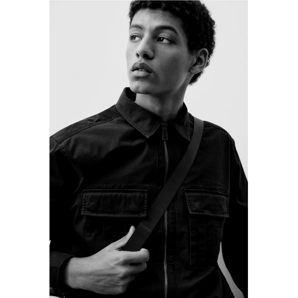 H M Twill oversHirt Regular Fit Black