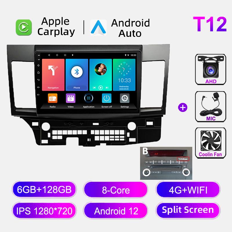 Radio auto WIFI 4G Pentru Mitsubishi Lancer 2008-2015 IPS Player Multimedia Video Android Auto Stereo Navigație GPS Autoradio