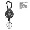 1/2 Stück Polygon Karabiner Schlüsselanhänger mit 60 cm einziebarem Drahtseil Karabinerverschluss Design Einfacher Schlüssel