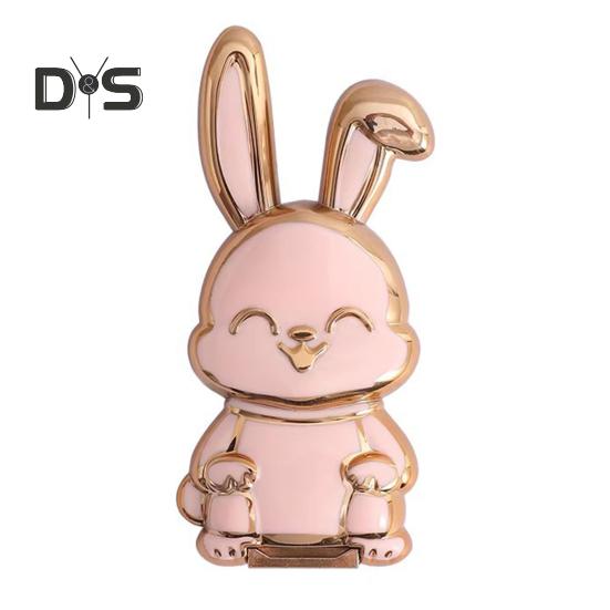 

Складная подставка для телефона в виде кролика, милый держатель для телефона в виде кролика для стола, регулируемый кронштейн для всех мобильных телефонов розовый