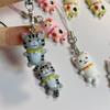 Cute Cat Pendant Phone Chain Strap Lanyard Kitten Keychain Backpack Ornaments