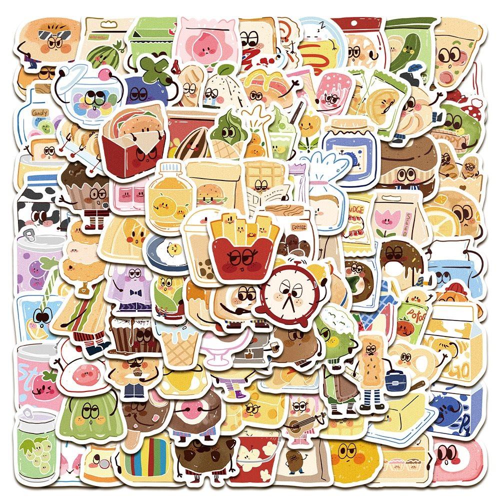 

1set Original Cartoon Food Battle Sticker Notebook Account Phone Case iPad Water Cup Decoration Sticker