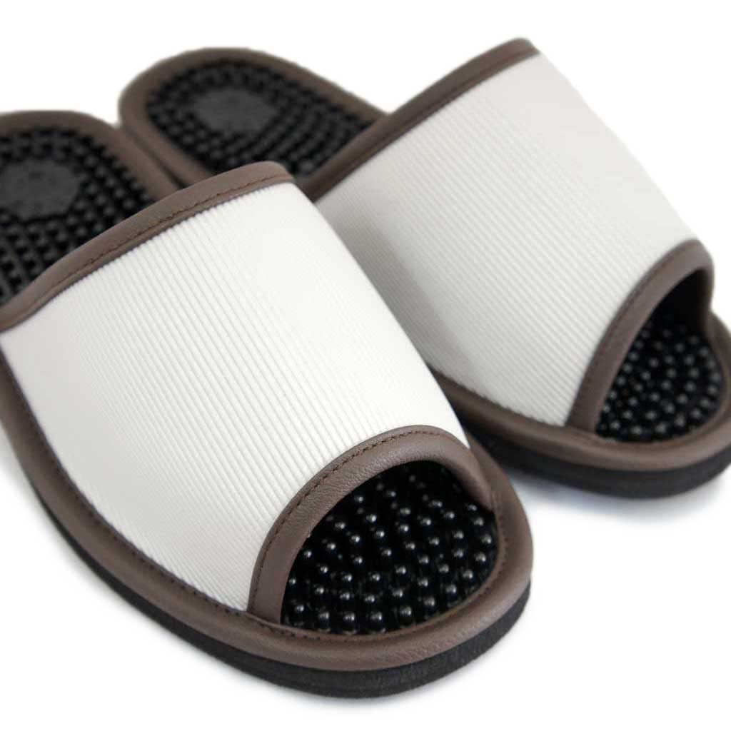 Kobo Slippers by Reyule Health Size Up to Made in Foot Gray [Hakihaki - CREO] Sandals, M, 24.5cm, Japan, Reflexology,