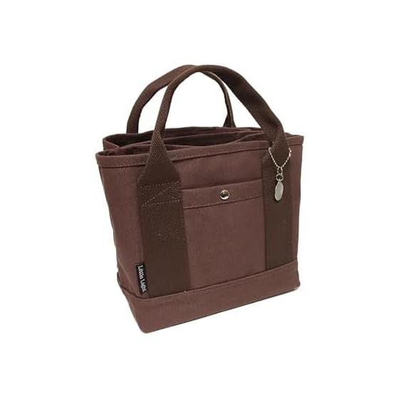 

[Little Light] Tote Bag for Women, Large Capacity, Canvas, 3-Divider, Mini Tote Bag, Small Mother s Bag, Contents, Removable Bottom Board, Lunch Bag,