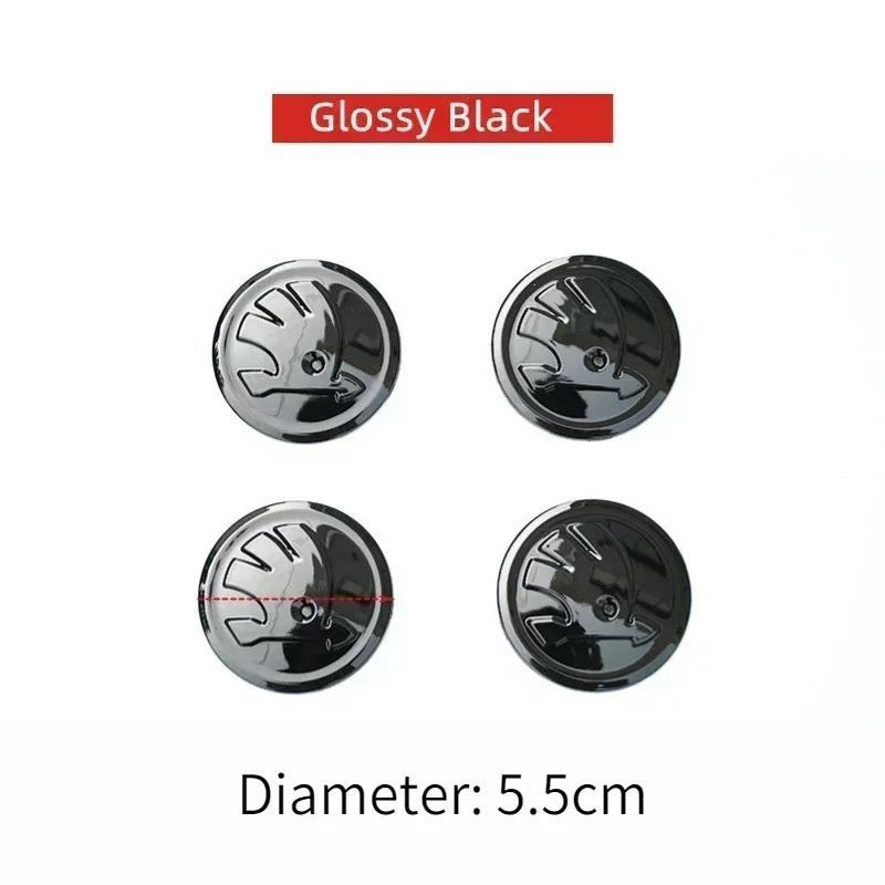 DYZ5 55MM ABS Car Wheel Rims Center Hub Caps Emblem for Skoda Fabia Rapid Octavia Laura Superb 2 3 VRS Yeti Karoq Kodiaq Accesories