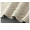 Men's Diamond Cable Knit Wool Sweater - Thick, Loose, Versatile Cashmere Layer