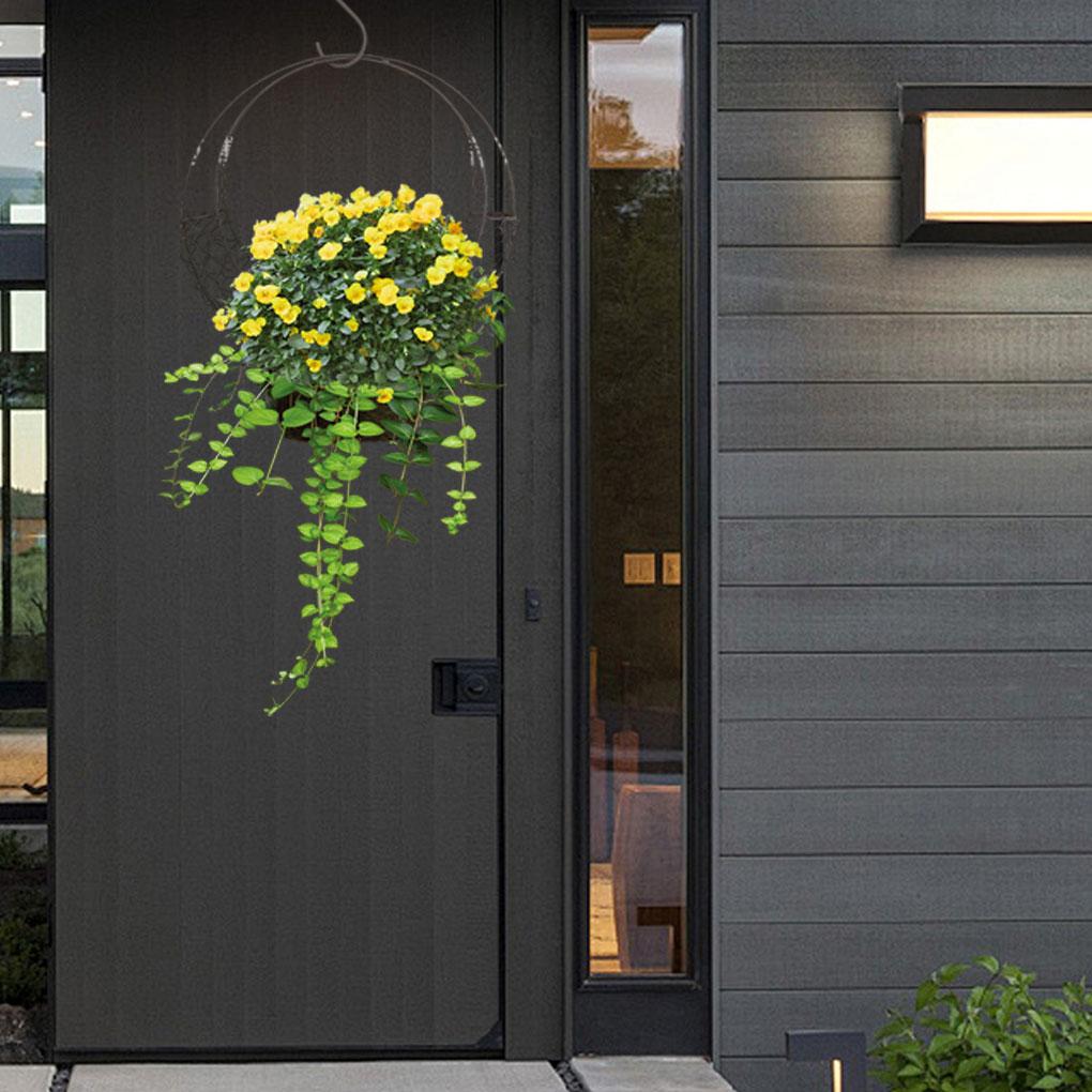 Metal Hanging Baskets Frames For Moon Shaped Wire Wreath Frame Indoor Hanging Basket Stand