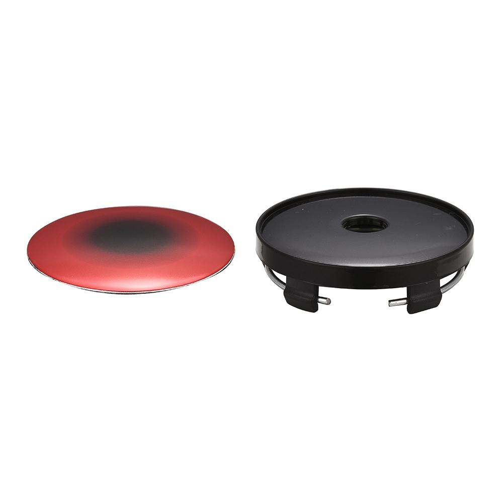 4 ks červených krytů nábojů kol o průměru 60 mm s 5 klipy pro pneumatiky a středové kryty pro automobily