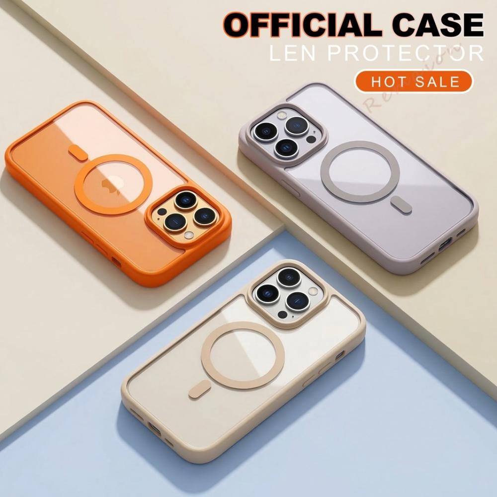 Magnetic Phone Case for For Iphone 17E 16E 14 1 16 Plus 11 12 13 Pro Max Mini X XR XS MAX Clear Charging Protector Cover