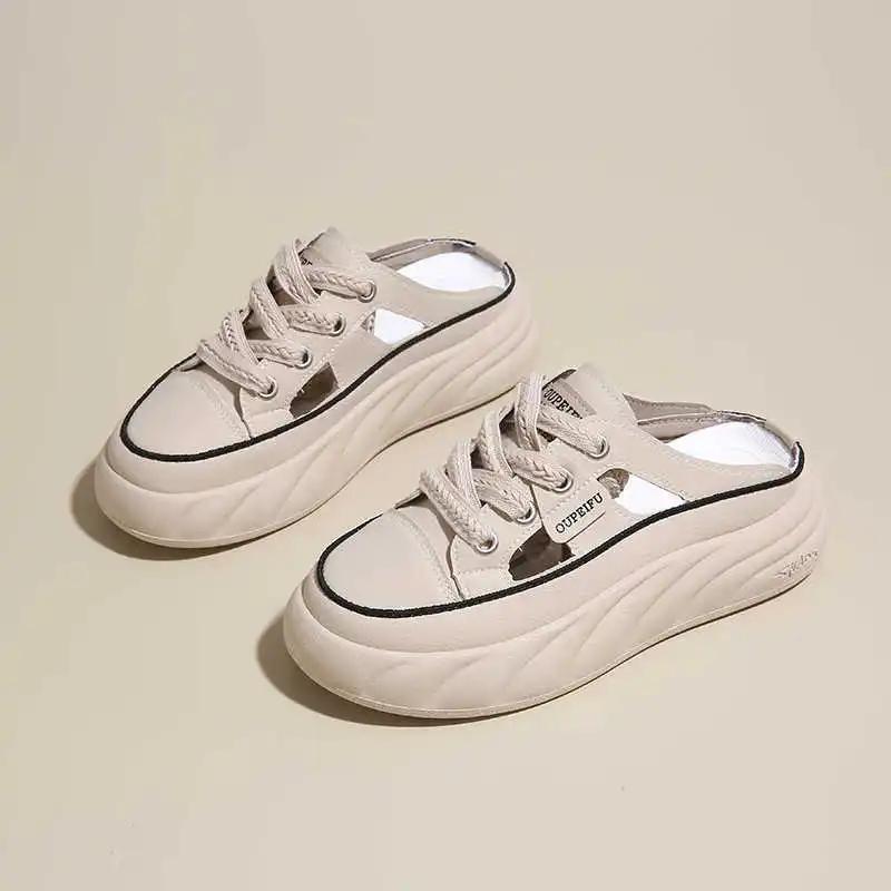 Fashion Round Nose Breathable Fashion Women Sneakers Woven Casual Shoes For Women Flat Sole Boots Sports New Year's Festival