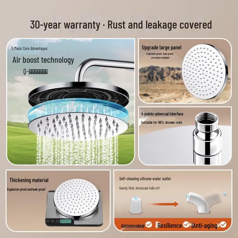 Fadiruishi 304 Stainless Steel Shower Head
