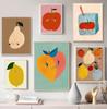 Cartoon Cute Strawberry Lemon Abstract Fruit Poster and Prints Nordic Wall Art Canvas Painting Pictures for Kids Room Home Decor