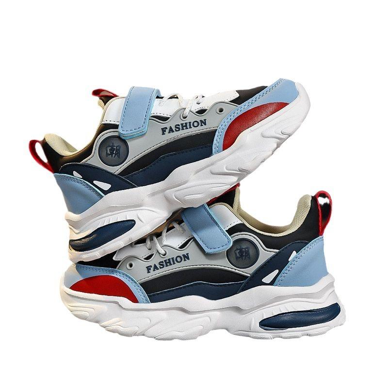 Boys shoes 2025 new spring and autumn student shoes medium and large children's autumn children's shoes leather surface non-slip waterproof sports s