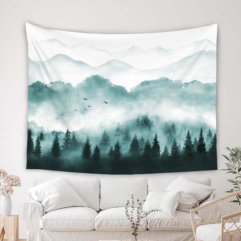 Cedarwood, American Mountains, Natural Aesthetics, Art, Highway tapestry 75x100