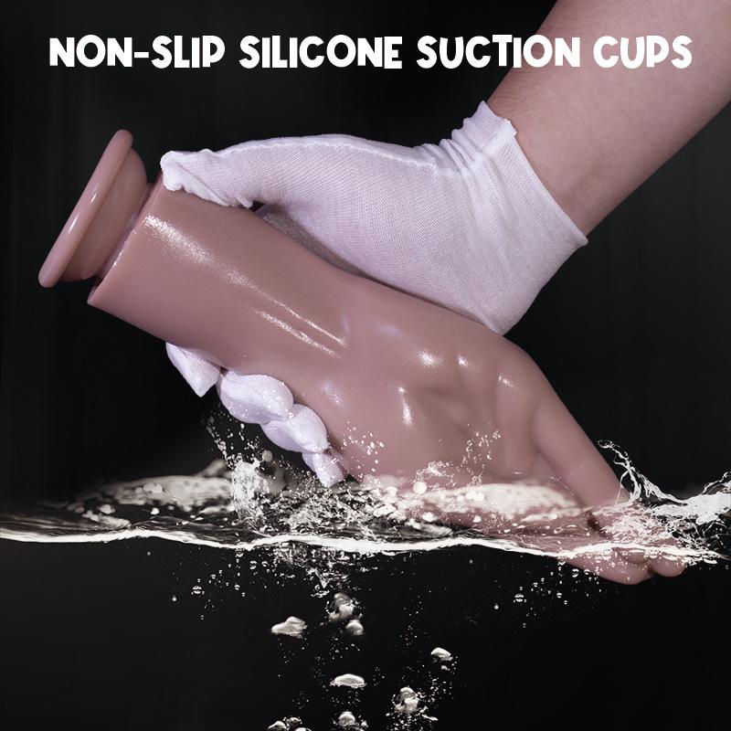 Silikon Elektrisch Teleskopisch Vibrierend Heizend Hand Simulation Masturbation Dicke Faust Analer Stöpsel Phallus