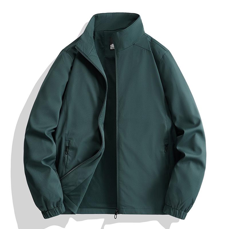 Men's Slim Fit Spring/Autumn Soft Shell Stand Collar Windbreaker Jacket