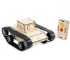 Children's Wooden Remote Control Tank Kit, Ages 4-14 – Educational STEAM Science Model for Primary School Students