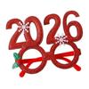 2026 Christmas Glasses Frame Santa Claus Xmas Tree Glasses Photo Booth Props Kids Gifts New Year Party Decorations Navidad Noel