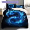 Lightning Dragon Pattern Bedding Quilt Set Quilt Cover Pillowcase Home Decoration Gift (1 * Duvet Cover + 2 * Pillowcase, Without Core)