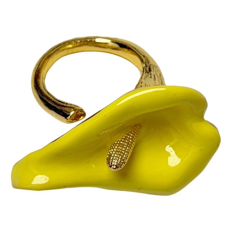 Delicate Floral Open Rings Calla Flower Adjustable Size Perfect For Layering And Gifting