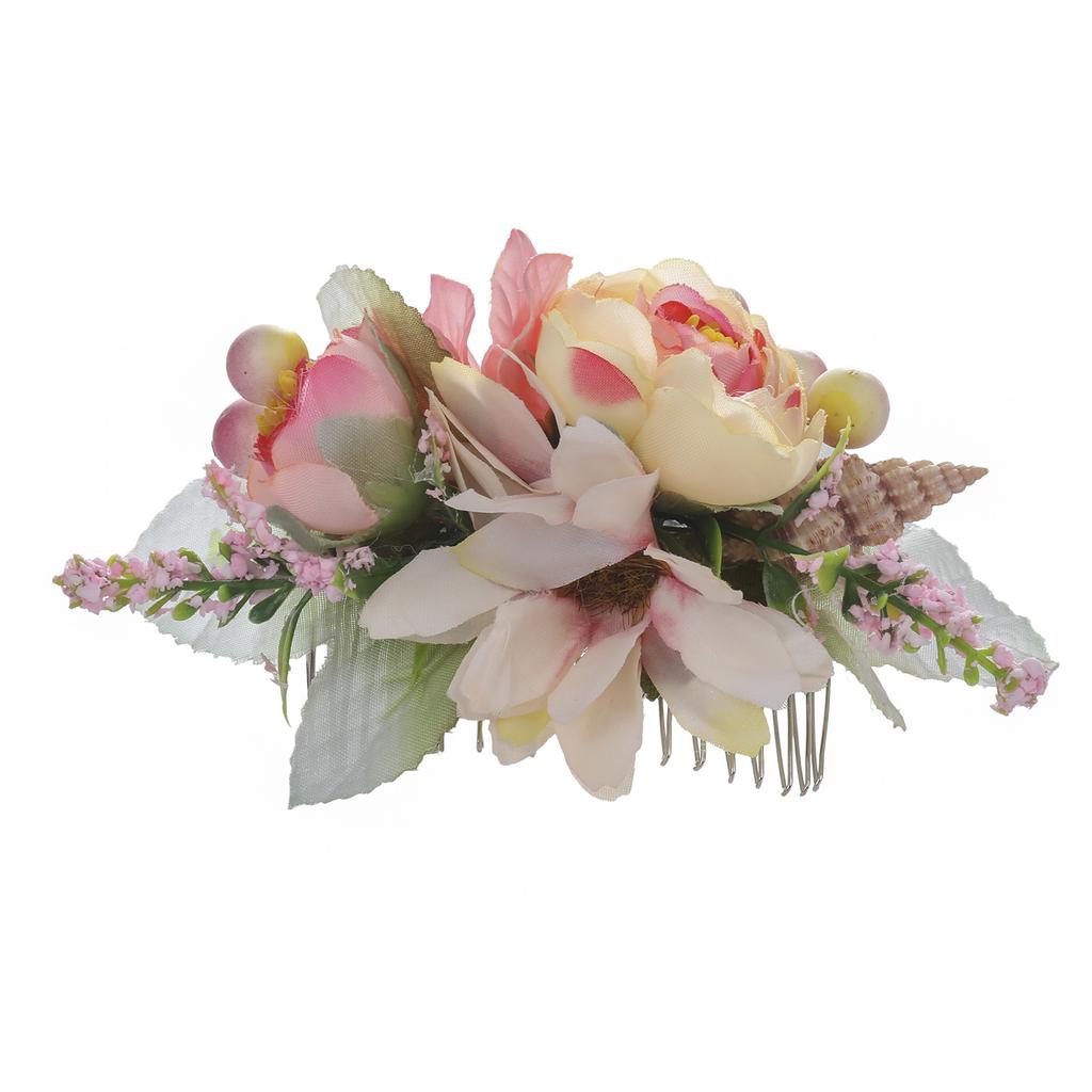 Molans Boho Braut Haarkämme Rustikale Hochzeit Floral Frauen Stimulation Blume Haarnadeln Bräute Haaraccessoires Grün Haarkämme