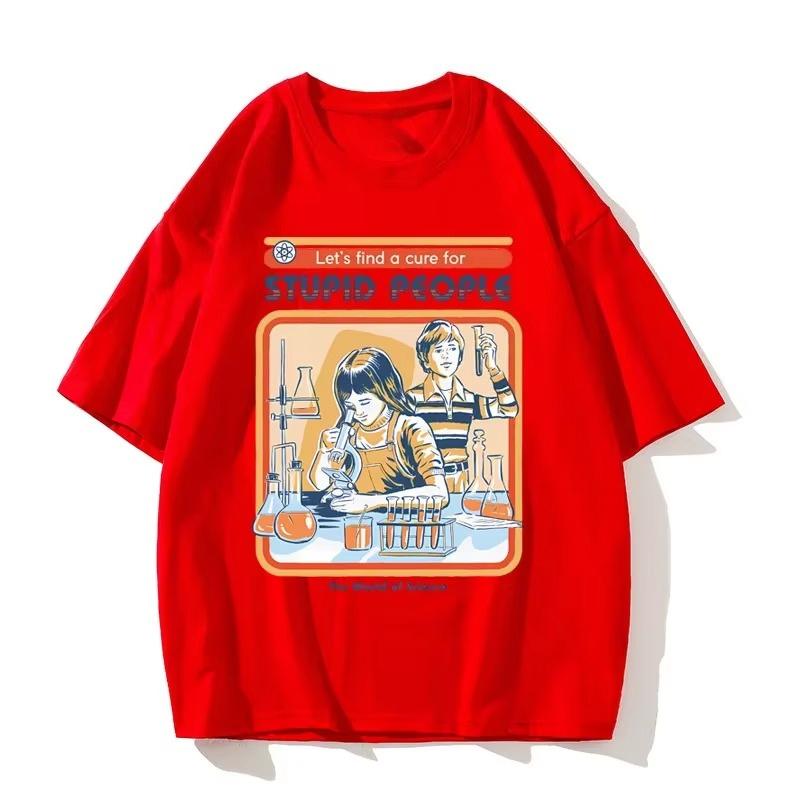 A Cure for Stupid People Clothing Woman Breathable Tshirt Harajuku Casual Short Sleeve Couple Graphic Tees Unisex Casual Tops