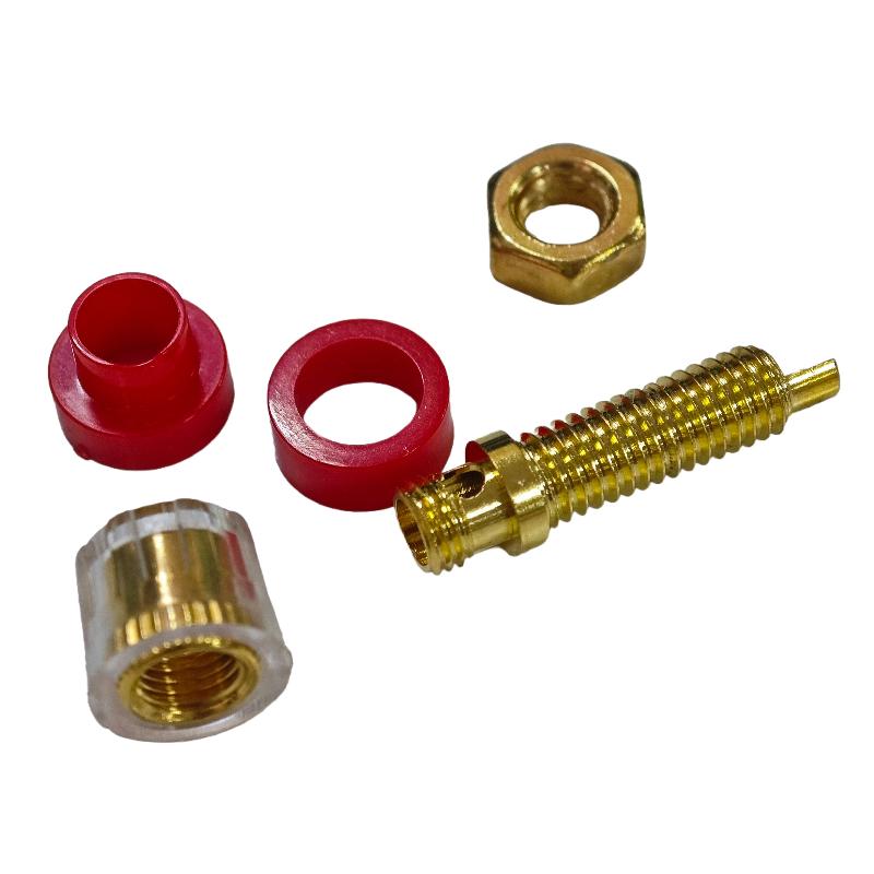 4/10Pcs Brass Terminal Connector With Transparent Shell Banana Plug Socket 4Mm Gold Plated Hifi Speaker Amplifier Binding Posts